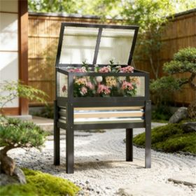 Mini greenhouse, elevated garden bed, elevated flowerpot box, planting box