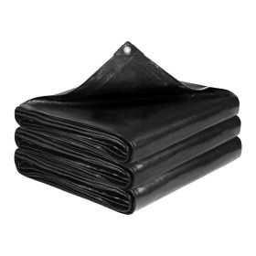 20 x 25 ft Pond Liner, 14 Mil Thickness, 3-Layer Reinforced PE Fish Koi Pond Liner for Outdoor Ponds, with Hemmed Edge and 4 Metal Buttonholes