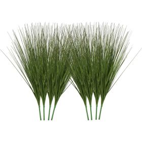 Artificial Grass Plant, 27 inch Faux Onion Grass Fake Greenery Shrubs Plant, Premium PVC for Indoor Outdoor House Home Garden Office Room Décor
