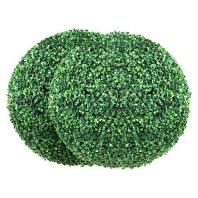 Artificial Topiaries Boxwood Trees, 16' Tall (2 Pieces), Ball-Shape Faux Topiaries Plant, All-year Green Feaux Plant Decorative Balls for Backyar