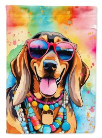 Doberman Pinscher Hippie Dawg Garden Flag Mailbox Flag Decorative Yard Flag Banner Outside Patio Artwork Yard Flower Beds, Garden Size, Multicolo