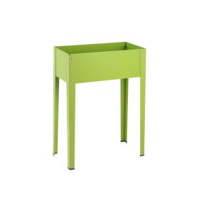 24.5 x 12.5 Inch Outdoor Elevated Garden Plant Flower Bed (Color: Fruit green)